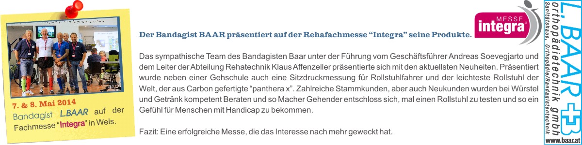 O Fotomagazin / Bandagist Baar auf der INTEGRA 2014